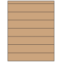 8.5" x 1.5" Brown Kraft Rectangular Sheet Labels