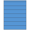8.5" x 1.5" Fluorescent Blue Rectangular Sheet Labels