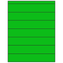 8.5" x 1.5" Fluorescent Green Rectangular Sheet Labels