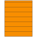 8.5" x 1.5" Fluorescent Orange Rectangular Sheet Labels