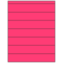 8.5" x 1.5" Fluorescent Pink Rectangular Sheet Labels
