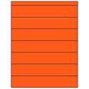 8.5" x 1.5" Fluorescent Red Rectangular Sheet Labels