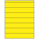 8.5" x 1.5" Fluorescent Yellow Rectangular Sheet Labels