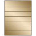 8.5" x 1.5" Gold Foil Rectangular Sheet Labels