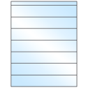 8.5" x 1.5" White Premium High Gloss Rectangular Sheet Labels