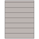 8.5" x 1.5" Gray Rectangular Sheet Labels