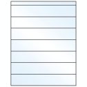 8.5" x 1.5" White Mid Gloss Rectangular Sheet Labels
