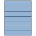 8.5" x 1.5" Pastel Blue Rectangular Sheet Labels