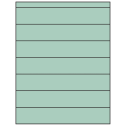 8.5" x 1.5" Pastel Green Rectangular Sheet Labels