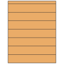 8.5" x 1.5" Pastel Orange Rectangular Sheet Labels