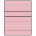8.5" x 1.5" Pastel Pink Rectangular Sheet Labels