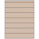8.5" x 1.5" Pastel Tan Rectangular Sheet Labels