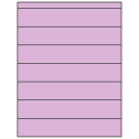 8.5" x 1.5" Pastel Purple Rectangular Sheet Labels