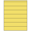 8.5" x 1.5" Pastel Yellow Rectangular Sheet Labels