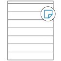 8.5" x 1.5" White Rectangular Sheet Labels - Removable Adhesive