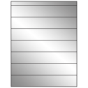 8.5" x 1.5" Silver Foil Rectangular Sheet Labels