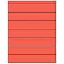 8.5" x 1.5" Red Rectangular Sheet Labels