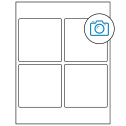 3.875" x 3.875" Photo Gloss Square Sheet Labels