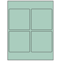 3.875" x 3.875" Pastel Green Square Sheet Labels