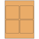 3.875" x 3.875" Pastel Orange Square Sheet Labels