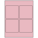 3.875" x 3.875" Pastel Pink Square Sheet Labels