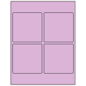 3.875" x 3.875" Pastel Purple Square Sheet Labels