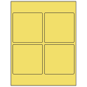 3.875" x 3.875" Pastel Yellow Square Sheet Labels