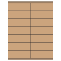 4.25" x 1.5" Brown Kraft Rectangular Sheet Labels