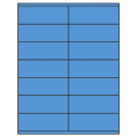 4.25" x 1.5" Fluorescent Blue Rectangular Sheet Labels