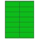4.25" x 1.5" Fluorescent Green Rectangular Sheet Labels