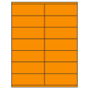4.25" x 1.5" Fluorescent Orange Rectangular Sheet Labels