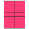 4.25" x 1.5" Fluorescent Pink Rectangular Sheet Labels