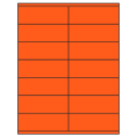 4.25" x 1.5" Fluorescent Red Rectangular Sheet Labels