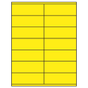 4.25" x 1.5" Fluorescent Yellow Rectangular Sheet Labels