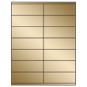 4.25" x 1.5" Gold Foil Rectangular Sheet Labels