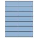 4.25" x 1.5" Pastel Blue Rectangular Sheet Labels