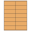 4.25" x 1.5" Pastel Orange Rectangular Sheet Labels