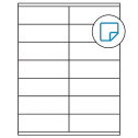 4.25" x 1.5" White Rectangular Sheet Labels - Removable Adhesive