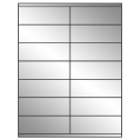 4.25" x 1.5" Silver Foil Rectangular Sheet Labels