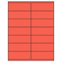 4.25" x 1.5" Red Rectangular Sheet Labels
