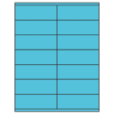 4.25" x 1.5" Turquoise Rectangular Sheet Labels