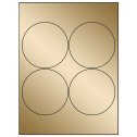 3.9375" Gold Foil Circular Sheet Labels