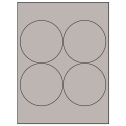 3.9375" Gray Circular Sheet Labels