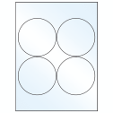 3.9375" White Mid Gloss Circular Sheet Labels