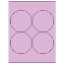 3.9375" Pastel Purple Circular Sheet Labels