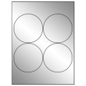 3.9375" Silver Foil Circular Sheet Labels