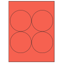 3.9375" Red Circular Sheet Labels