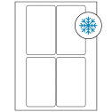 3" x 5" White Rectangular Sheet Labels - Freezer Grade Adhesive