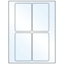 3" x 5" Crystal Clear Rectangular Sheet Labels