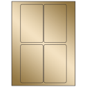 3" x 5" Gold Foil Rectangular Sheet Labels